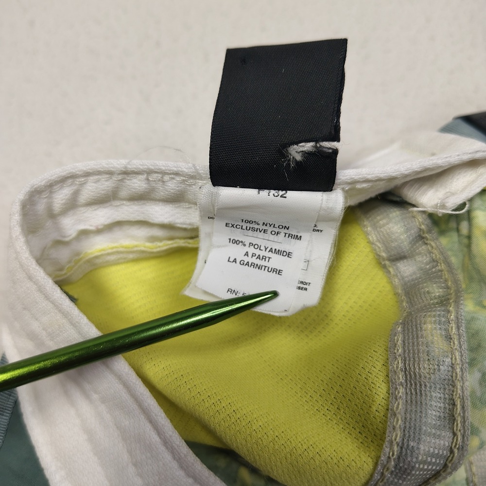 Vintage Patagonia Duckbill Cap Hat Yellow Green 4 Panel Marble Print 2002 52060 - Picture 10 of 11